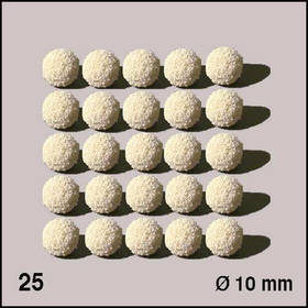 25 Boules d'éponge ø 10 mm