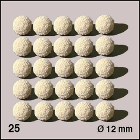 25 Boules d'éponge ø 12 mm
