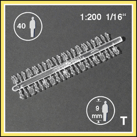 Personnages en silhouette 1:200 - Miniature pour décors d'architecture
