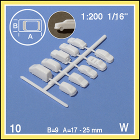 10 Voitures miniatures 1:200