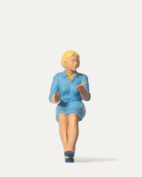 Figurine minature : Voyageuse assise  au 1:22,5 - G - Merten 240006