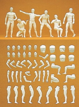 Preiser 45900 - Kit Adam multiples positions - 1:22,5