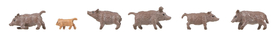 Figurines animaux : Sangliers miniatures au 1:160 N - Faller -155909