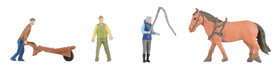 Figurines miniatures : Personnages au centre équestre 1/87 HO - Faller 151923