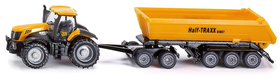 Véhicule miniature : Tracteur JCB avec dolly et benne basculante 1/87 - Siku 10185800002