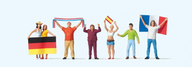 Figurines : Supporteurs football - 1:87 H0 - Preiser 10745