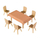 4 Tables et 24 Chaises - 1:87 H0 - Faller 180442