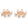 2 Tables et 12 chaises miniatures ‐ Époque III : 1946/1977 - 1:87 HO - Faller 180957