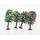 4 arbres fleuris miniatures 6 cm, 1:160 N - Jordan 7E