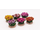 6 buissons fleuris tachetés pour crèches, dioramas, décors de paysages divers - FR-B097/S