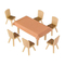 4 Tables et 24 Chaises - 1:87 H0 - Faller 180442
