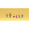 Personnages miniatures assis 1:87, HO