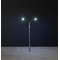 Éclairage miniature : Éclairage public LED, lampadaire, deux bras - Faller 180201