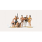 Personnages miniatures : Musiciens sur la plage - HO 1:87 - Merten 0212174 - diorama.fr