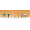 Figurines plastique : Skieurs de fond 1:87 - Preiser 10312