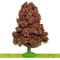 Châtaigniers automne miniature 14 cm tronc bois - décors pour crêches