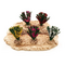 Végétation miniature : 5 buissons fleuris 6 cm et  pour crèches, dioramas, décors de paysages divers - FR-B09813/S