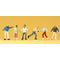 Figurines miniatures : 6  Patineurs au 1/87 - Busch 10315