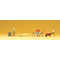 Figurines miniature : 6 Jardiniers et accessoires 1:87 - Preiser 10046