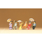 Personnages assis époque 1900 - 1:87