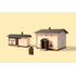 Bâtiment miniature : Maison du cheminot avec bâtiment latéral - 1:87 H0 - Auhagen 11457