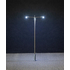 Éclairage miniature : Éclairage public LED, lampe en prolongement, deux bras - 1:87 HO - Faller 180203
