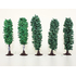 Arbres miniatures 1:160, N - 3 Peupliers 8 cm, 2 bouleaux 6 cm - Jordan 7F