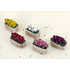 Décors de crèche : 5 grands pots de fleurs miniatures 5 cm - multicolores - FR 21415