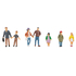 Figurines miniatures : Parents et enfants 1/87 HO - Faller 151666