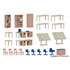 Éléments miniatures - Set décors fournitures de bureau - 1:87 HO - Kibri 38655